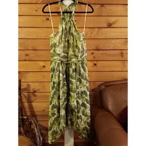 Vince Camuto Leaf Patterned size 12 Halter Dress
